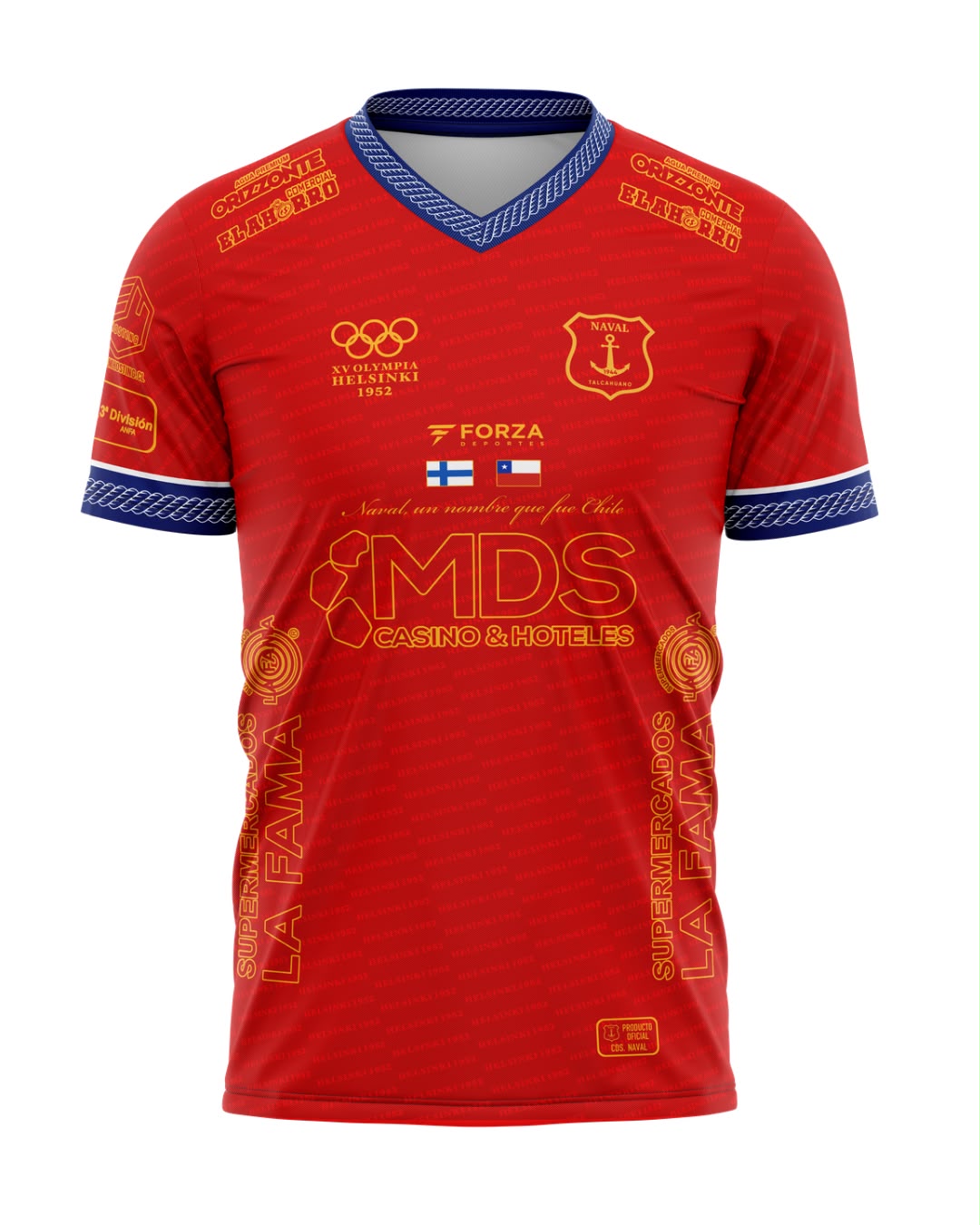 CAMISETA NAVAL TALCAHUANO EDICION HELSINKI 1952